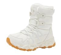 CHICMARK Stivali invernali da donna a media altezza | Stivali isolati e impermeabili con pelliccia sintetica per città fredde e parchi, suola antiscivolo, bianco, 36 EU