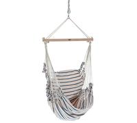 Chico Hammock Chair Cotton Including Swivel, Carabiner And Chain 10 Beige-Blue blau