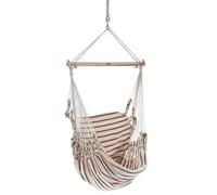 Chico Hammock Chair Cotton Including Swivel, Carabiner And Chain 12 Beige-Brown marrone