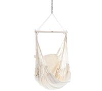 Chico Hammock Chair Cotton Including Swivel, Carabiner And Chain 6 Plain White bianco