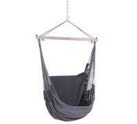 Chico Hammock Chair Cotton Including Swivel, Carabiner And Chain Plain-Gray 84 Grau / Silber