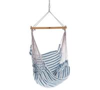 Chico Hammock Chair Weatherproof Synthetics Including Swivel, Carabiner And Chain 17 Beige-Blue azurro