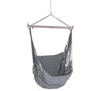 Chico Hammock Chair Weatherproof Synthetics Including Swivel, Carabiner And Chain 90 Salt-Pepper black