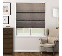 CHICOLOGY Roman Shades for Windows, Roman Window Shades, Roman Shades, Window Treatments, Window Shades for Home, Window Shade, Ridgewood Dark Elm (Privacy & Light Filtering), 34" W X 72" H