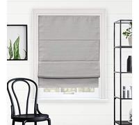 Chicology, tende a cascata in tessuto moderno, con tende a cascata, 63 cm x 164 cm H, Del Mar grigio perla (Blackout)