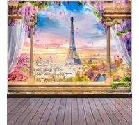 CHICORANGE Arazzo 3D con vista sulla finestra dell'oceano, appeso a parete, sole, tramonto, mare, spiaggia, paesaggi panoramici, for camera da letto, soggiorno, decorazioni for la casa(Y03,150L x 130W