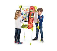 Chicos - Lavagna per bambini 2 in 1 con cavalletto | Lavagna da terra magnetica e per gessetti con lettere e numeri | Per gessi e pennarelli | Include 82 accessori | A Partire dai 3 anni (52172)