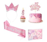 Chicpant 5th Birthday Sash And Crown Candeline Compleanno Numeri Buon Compleanno Decorazioni Torta