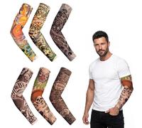 Chicpant 6 maniche per tatuaggi da uomo, per tatuaggi finti