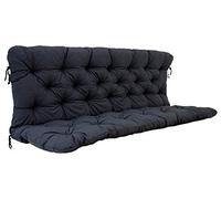 Chicreat Cuscino da panchina, con schienale, grigio scuro, 150 x 98 x 8 cm