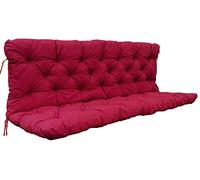 Chicreat Cuscino da panchina, con schienale, rosso, 150 x 98 x 8 cm