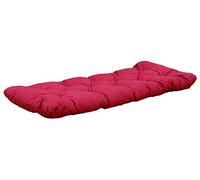 Chicreat Cuscino da panchina, rosso, 120 x 50 x 8 cm