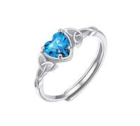 ChicSilver 12 Mesi Pietra Portafortuna Anello Donna Argento 925 Regolabile | 12 mesi significato simbolico positivo; argento 925 delicato sulla pelle e anallergico; regolabile; per anniversaio natale
