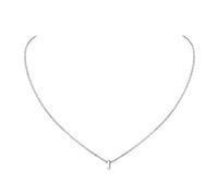 ChicSilver Collana Argento 925 Donna con 26 Lettera Iniziale I, Collana Donna Mamma Ragazza Bambina Elegante per Compleanno Anniversario Natale
