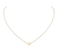 ChicSilver Collana Donna Argento 925 con Cuore, Collana Cuore Piccolo Oro Lunga 41+5cm, Collanina Cuoricino Estiva Amicizia Idee Regalo per Anniversario Natale Compleanno