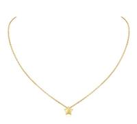 ChicSilver Collana Donna Argento 925 con Stella, Collana Stellina Donna Oro Lunga 41+5cm, Collanina con Una Stella della Amicizia per Anniversario Natale Compleanno