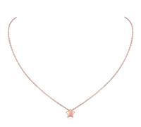ChicSilver Collana Donna Argento 925 con Stella, Collana Stellina Donna Oro Rosa Lunga 41+5cm, Collanina con Una Stella della Amicizia per Anniversario Natale Compleanno