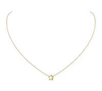 ChicSilver Collana Donna in Argento Sterling 925 Placcato Oro, Cindolo Stella Stellina Piccolo Delicato, Collana Amicizia, Catena Clavicolare, Oro - Regalo Perfetto