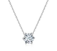 ChicSilver Collana Donna Punto Luce Collanine Donna Sottili Argento con Ciondolo Citrino Novembre con Confezione Regalo
