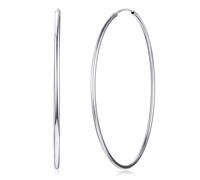 ChicSilver Orecchini a Cerchio in Argento 925 70mm - Hoops da Donna