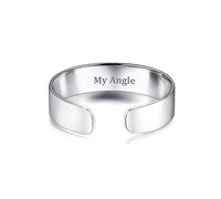 ChicSilver Personalizzare Anello Regolabile Donna Uomo in Argento Sterling 925 5mm Largo Grande, Superficie Liscia, Gioiello Minimalista, Stile Hip Hop, Knuckle Rings - Incisioni Gratuita