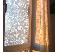 ChicSkin Pellicola per finestre in vetro smerigliato bianco puro, per la privacy, rimovibile, statica, decorazione per porte in vetro, rosa vintage, 200 x 45 cm