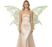 CHICTRY Ali Di Fata Farfalla Per Costume Halloween Le Fate Abito Set Di | Ali Farfalla Leggere,Comodo E Facile Indossare,Bagliore,Festa,Rave,Costume Per Halloween,In Maschera,Lolita,Di Cosplay