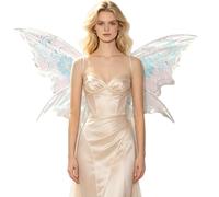 CHICTRY Ali Di Fata Farfalla Per Costume Halloween Le Fate Abito Set Di | Ali Farfalla Leggere,Comodo E Facile Indossare,Bagliore,Festa,Rave,Costume Per Halloween,In Maschera,Lolita,Di Cosplay