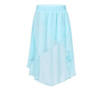 CHICTRY Gonna Flamenco da Bambina Casual Classica Lunga Maxi a Pieghe Sottogonna per Danza Ballo Dancewear Performance Festa Rumba Samba Vita Alta Blu A 12 Anni