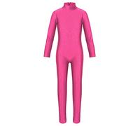 CHICTRY Ragazza Body da Ginnastica Danza Classica Tuta Sportiva Intera Leotard Balletto Bambina Bodysuit Aderente Jumpsuit per Allenamento Performance Rosa Rosso D 10-12 Anni