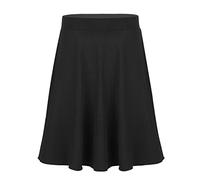 CHICTRY Ragazza Gonna Flamenco da Bambina Casual Classica Gonnellino Lungo Maxi Gonna a Pieghe Sottogonna Gonna per Danza Ballo Dancewear Performance Festa Rumba Samba Vita Alta Nero C 6 Anni