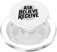 Chiedi a credere ricevi una citazione ispiratrice cristiana PopSockets PopGrip per MagSafe