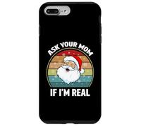 Chiedi a tua mamma se sono una vera camicia vintage retrò Natale Babbo Natale Custodia per iPhone 7 Plus/8 Plus