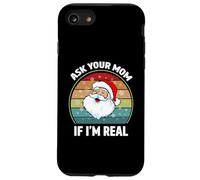Chiedi a tua mamma se sono una vera camicia vintage retrò Natale Babbo Natale Custodia per iPhone SE (2020) / 7/8
