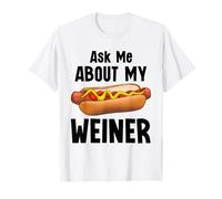 Chiedimi del mio amante del bassotto del panino di Hotdog di Weiner Dog Maglietta