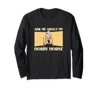 Chiedimi del mio hobby cavallo Hobbyhorsing Un cavaliere Hobbyhorse Maglia a Manica