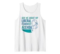 Chiedimi della mia Agenda femminista liberale Femminismo Femminista Femminile Canotta
