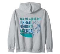 Chiedimi della mia Agenda femminista liberale Femminismo Femminista Femminile Felpa con Cappuccio