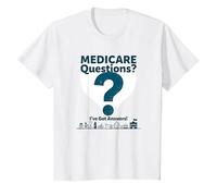 Chiedimi di Medicare - Ho risposte! Maglietta, Bambini, Bianco, 3 Anni