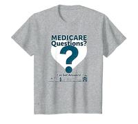 Chiedimi di Medicare - Ho risposte! Maglietta, Bambini, Grigio Melange, 2 Anni