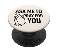 Chiedimi di pregare per te - Gesù Cristo e fede cristianesimo PopSockets PopGrip Adesivo