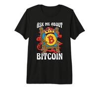 Chiedimi Informazioni su Bitcoin Crypto Token Blockchain Criptovaluta Maglietta Premium