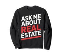 Chiedimi informazioni su Real Estate Bold Slogan agente immobiliare Venditore Felpa