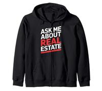 Chiedimi informazioni su Real Estate Bold Slogan agente immobiliare Venditore Felpa con Cappuccio