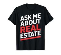 Chiedimi informazioni su Real Estate Bold Slogan agente immobiliare Venditore Maglietta