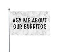 Chiedimi informazioni sulla nostra bandiera per la casa Burritos 9,1 x 1,5 m - Vivace striscione esterno su un solo lato per la decorazione del giardino, resistente allo sbiadimento