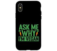 Chiedimi perché sono vegano Custodia per iPhone X/XS