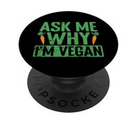 Chiedimi perché sono vegano PopSockets PopGrip Adesivo