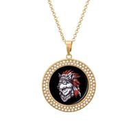 Chief of the Wolf Pack Collana tribale con lupi da donna, regolabile, gioiello con ciondolo per mamma, moglie, fidanzata, regalo, Misura unica, Metallo