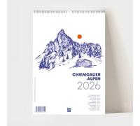 Chiemgauer Alpen, Wandkalender 2026, Monatskalender, A4: Liebevoll illustrierter Monatskalender mit 12 Gipfel der Chiemgauer Alpen. Hochwertiger ... - ... - perfekt für Alpenliebhaber und Designfans.